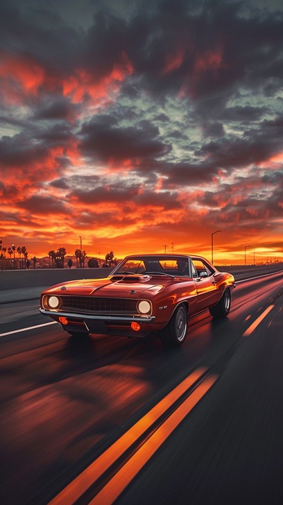 Free Sunset Road Cruise Image - Sunset, Highway, Car | Download at ...