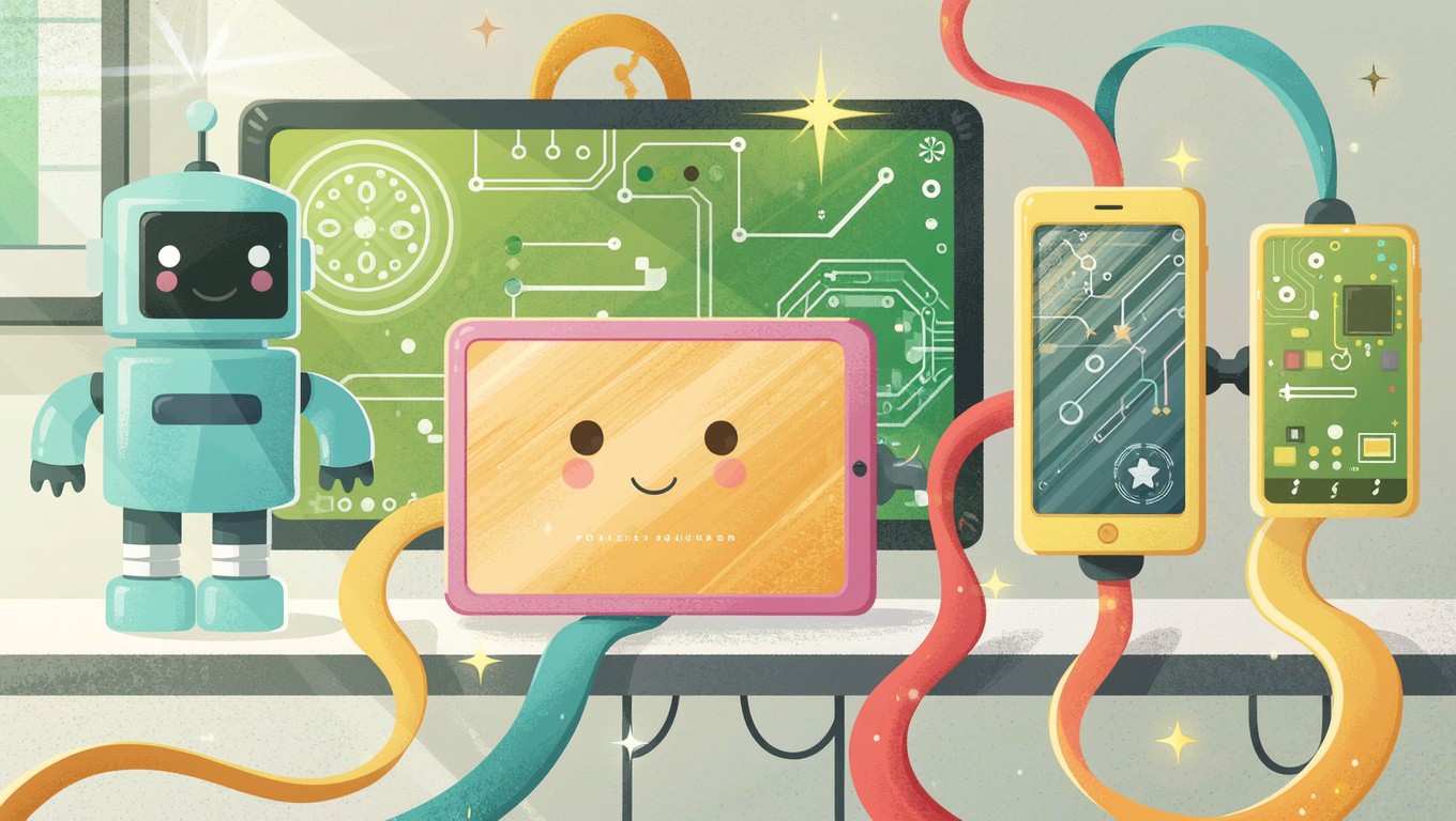Tech Human Charters Free Friendly Tech Characters Image - Illustration, Children, Cartoon ...