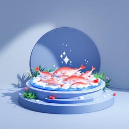 Download Modern Seafood Display Image - Seafood, Minimal, 3d | StockCake