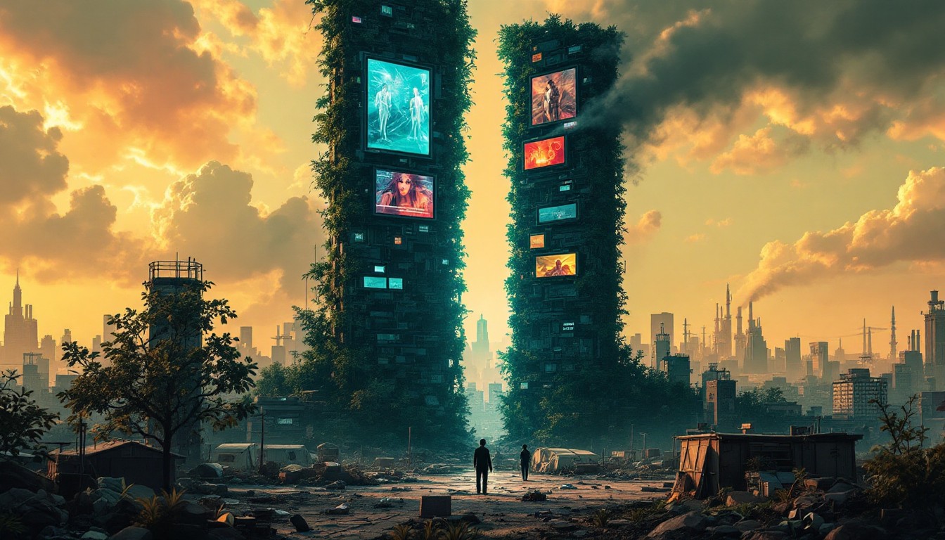 Distopic Nature Free Nature Reclaims Technology Image - Dystopian, Skyscraper ...