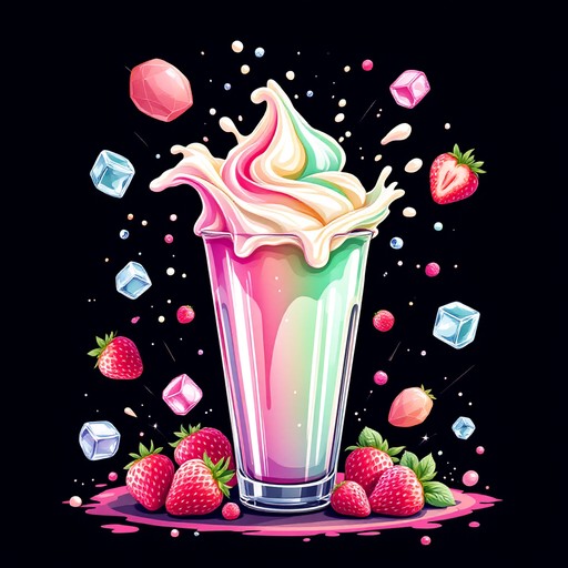 Free Vibrant Milkshake Explosion Image - Milkshake, Illustration ...