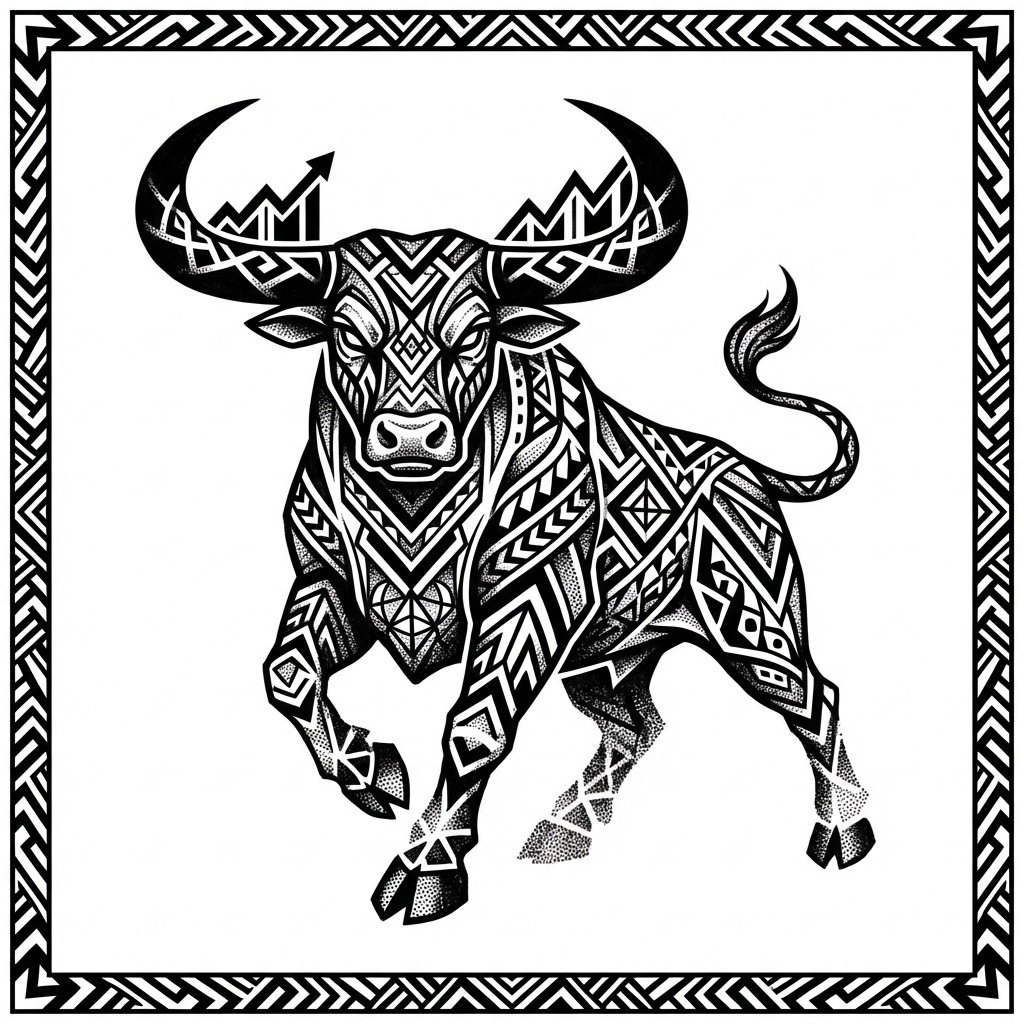 Free Geometric Bull Design Image - Bull, Tattoo, Tribal | Download at ...