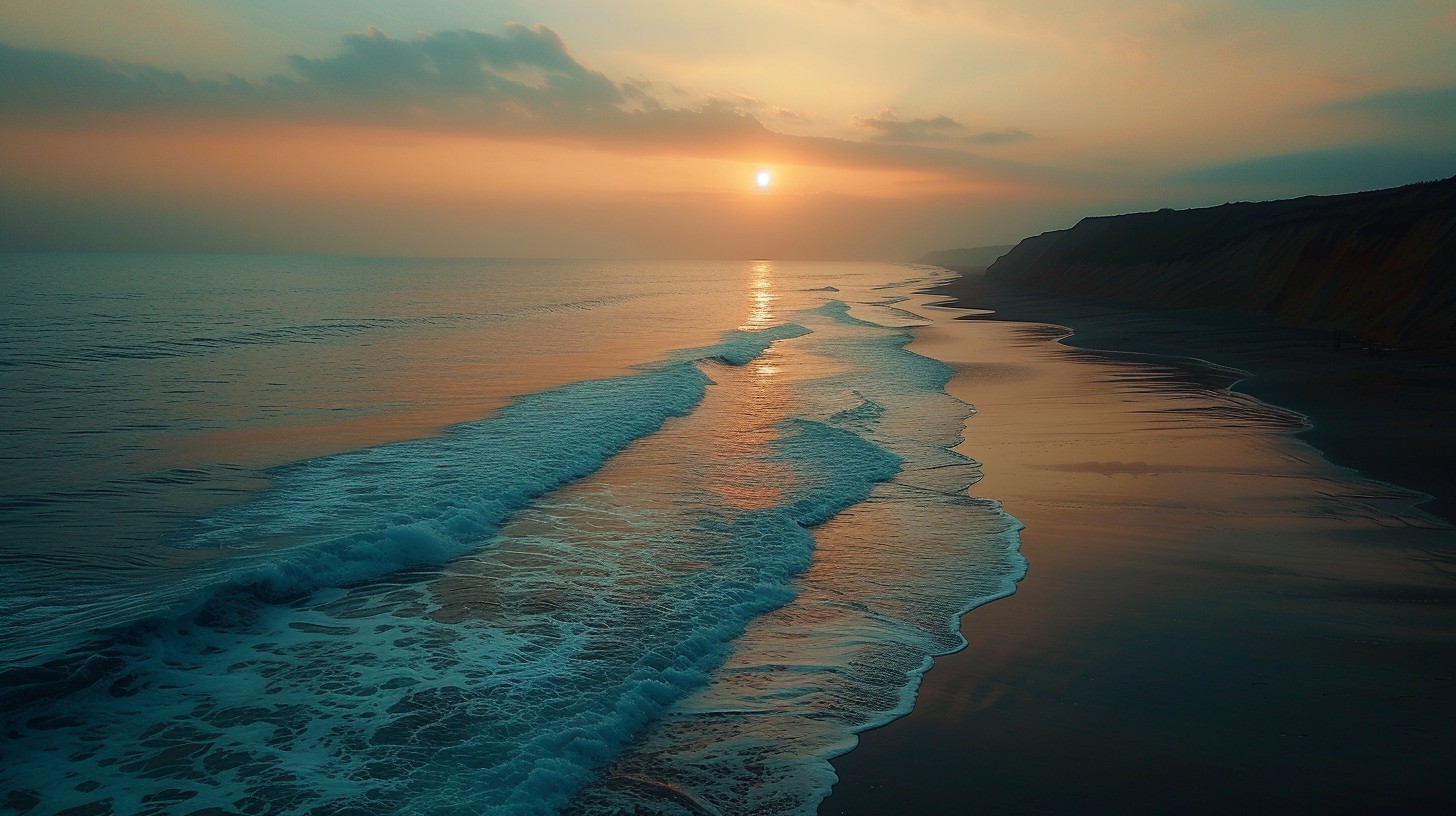 Free Sunset Beach Serenity Image - Sunset, Beach, Ocean | Download at ...