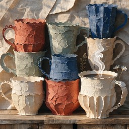 Using Paper Patterns Pottery Free Paper Pottery Collection Image - Papercraft, Collage, Illustration ...