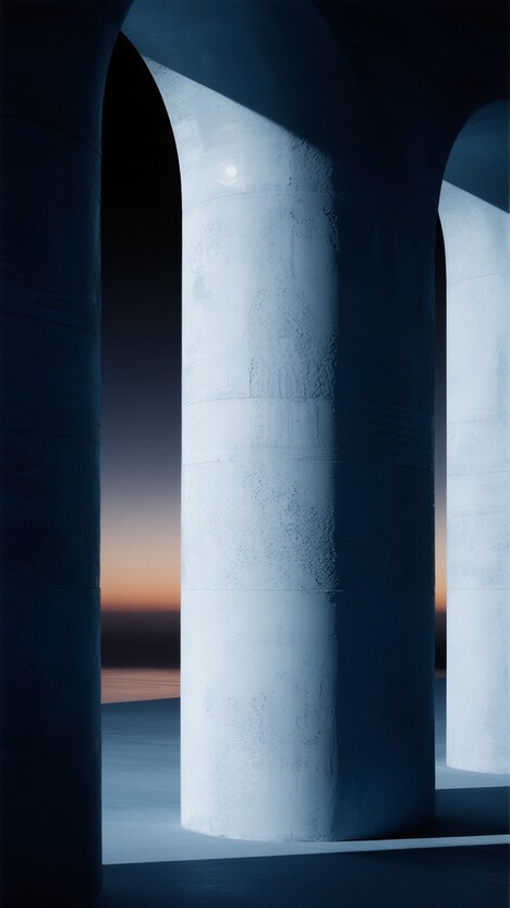 Free Moonlit Architectural Geometry Image - Architecture, Moonlight ...
