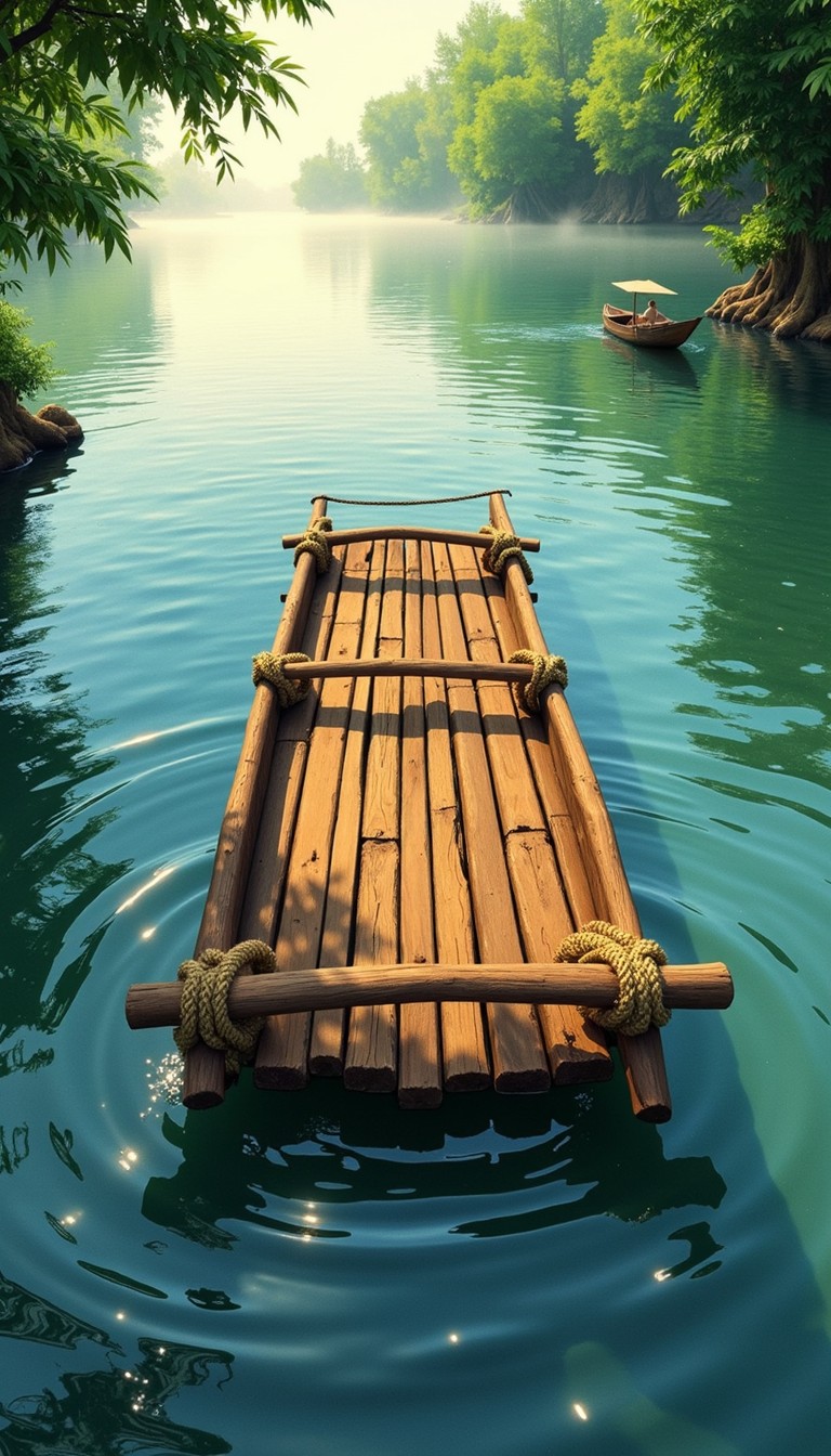 Pintrest Raft Free Misty Raft Journey Photo - Raft, Wooden, Water | Download at StockCake