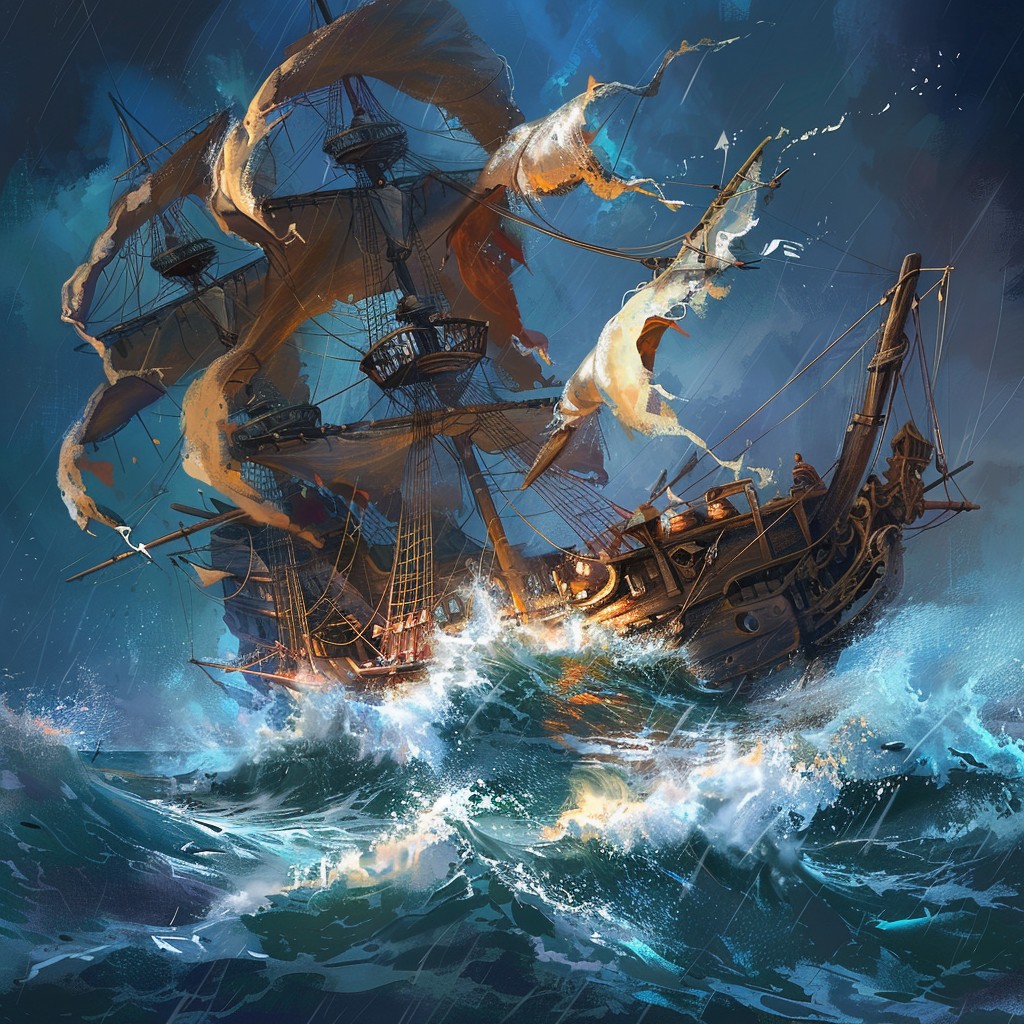 Free Stormy Seas Battle Image - Ship, Storm, Ocean | Download at StockCake