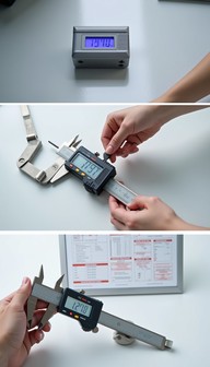 People Using Digital Calipers Free Precision Digital Measurement Image - Caliper, Measurement ...