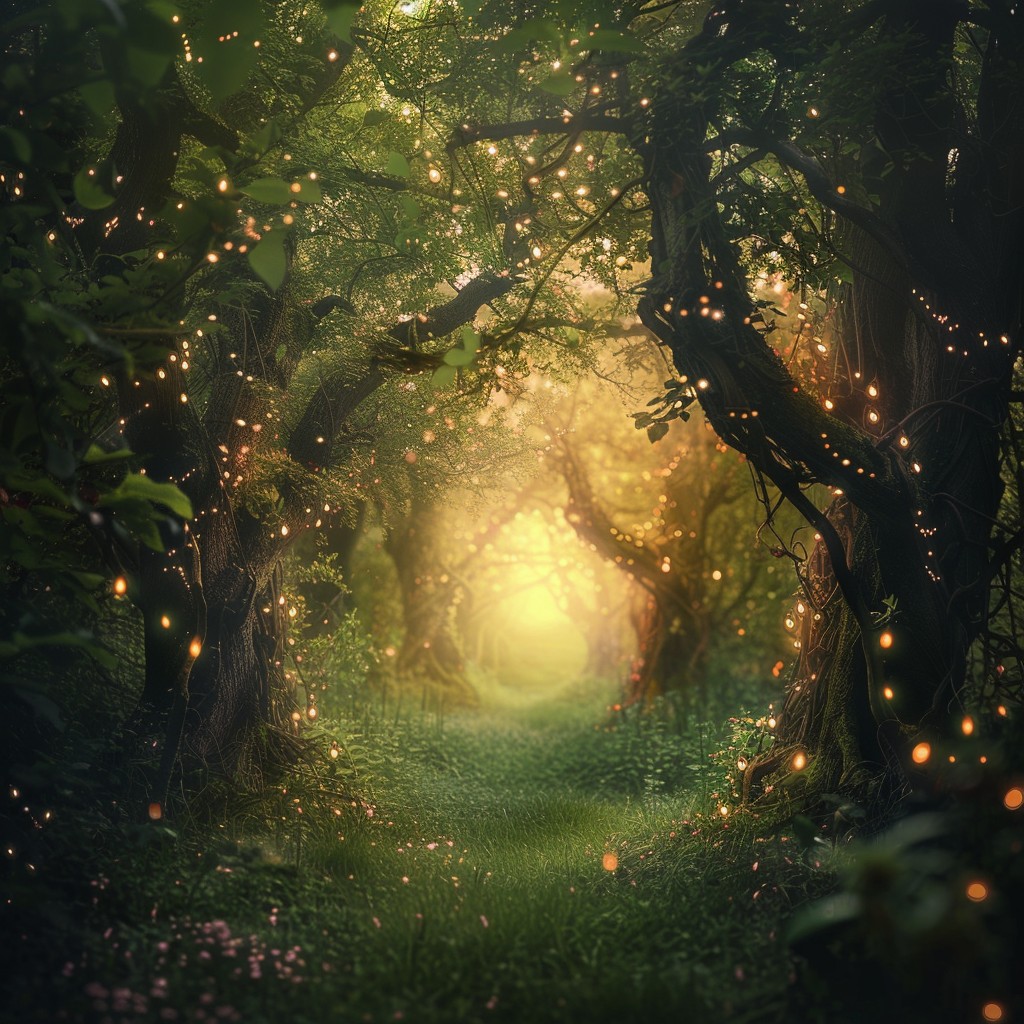 Free Enchanted Forest Path Image - Forest, Lights, Magical | Download ...
