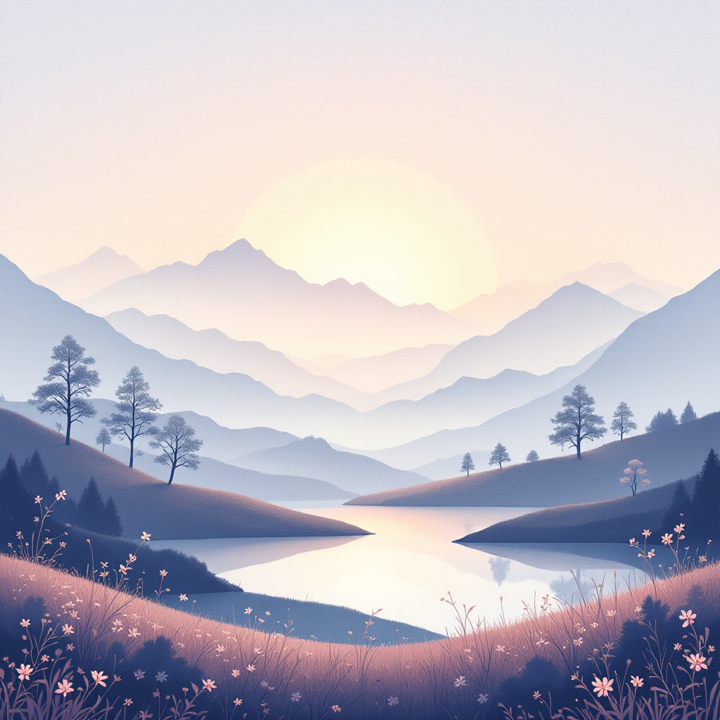Free Misty Mountain Dawn Image - Mountains, Lake, Sunrise | Download at ...