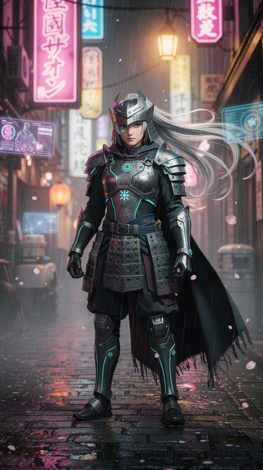 Free Cyberpunk Samurai Warrior Image - Warrior, Samurai, Cyberpunk ...