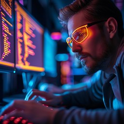 Free Coding at Night Image - Coder, Programming, Computer | Download at ...