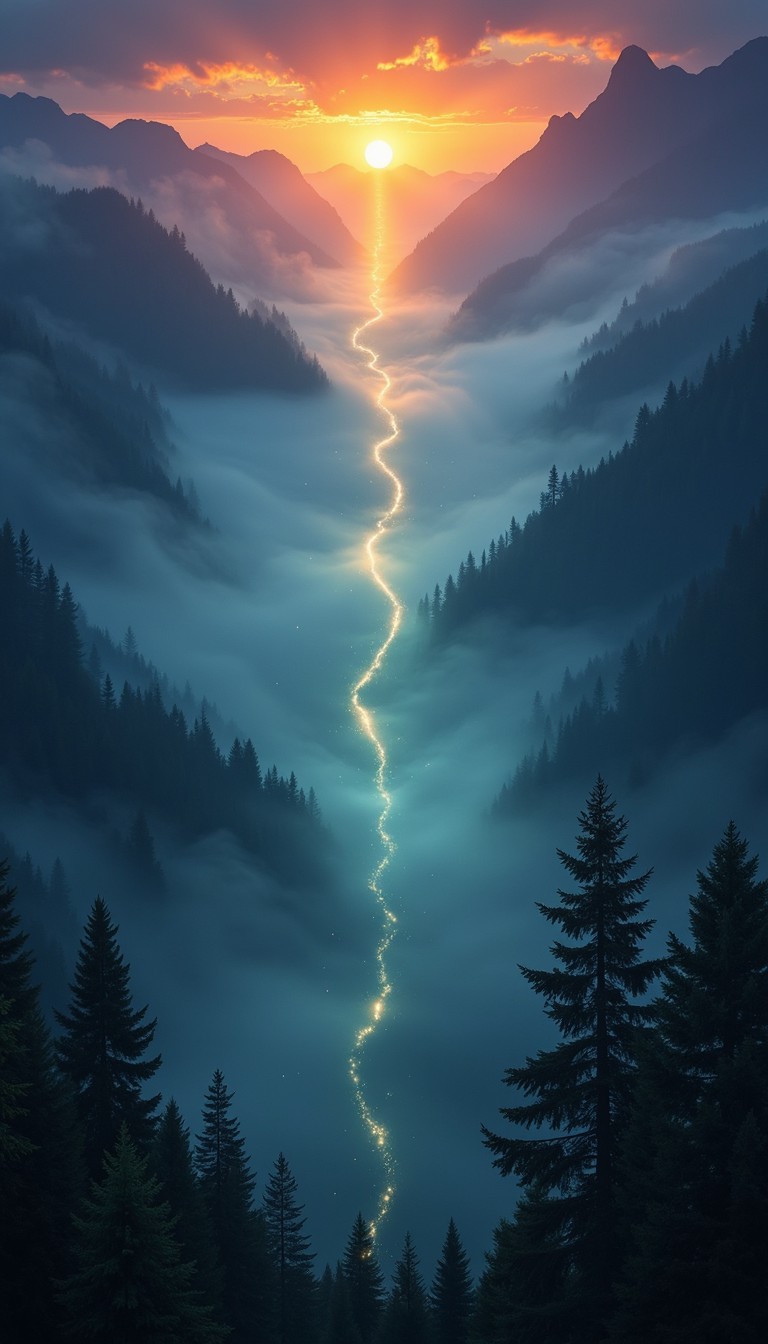 Free Misty Mountain Dawn Image - Sunrise, Mountains, Mist | Download at ...