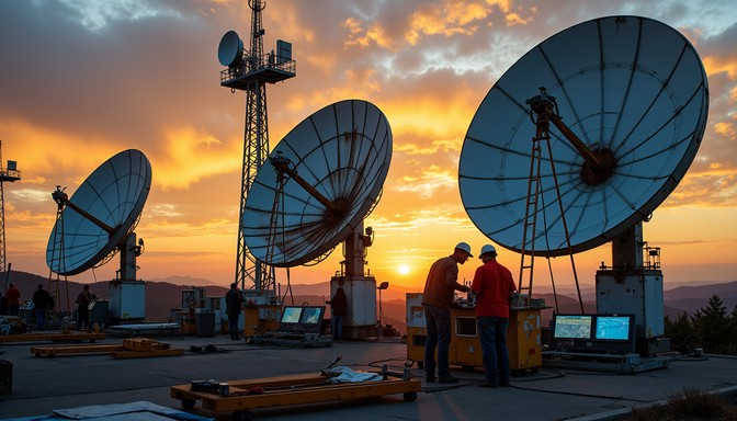 Infrastructure Dish Free Sunset Satellite Dish Image - Satellite, Dish, Sunset | Download ...