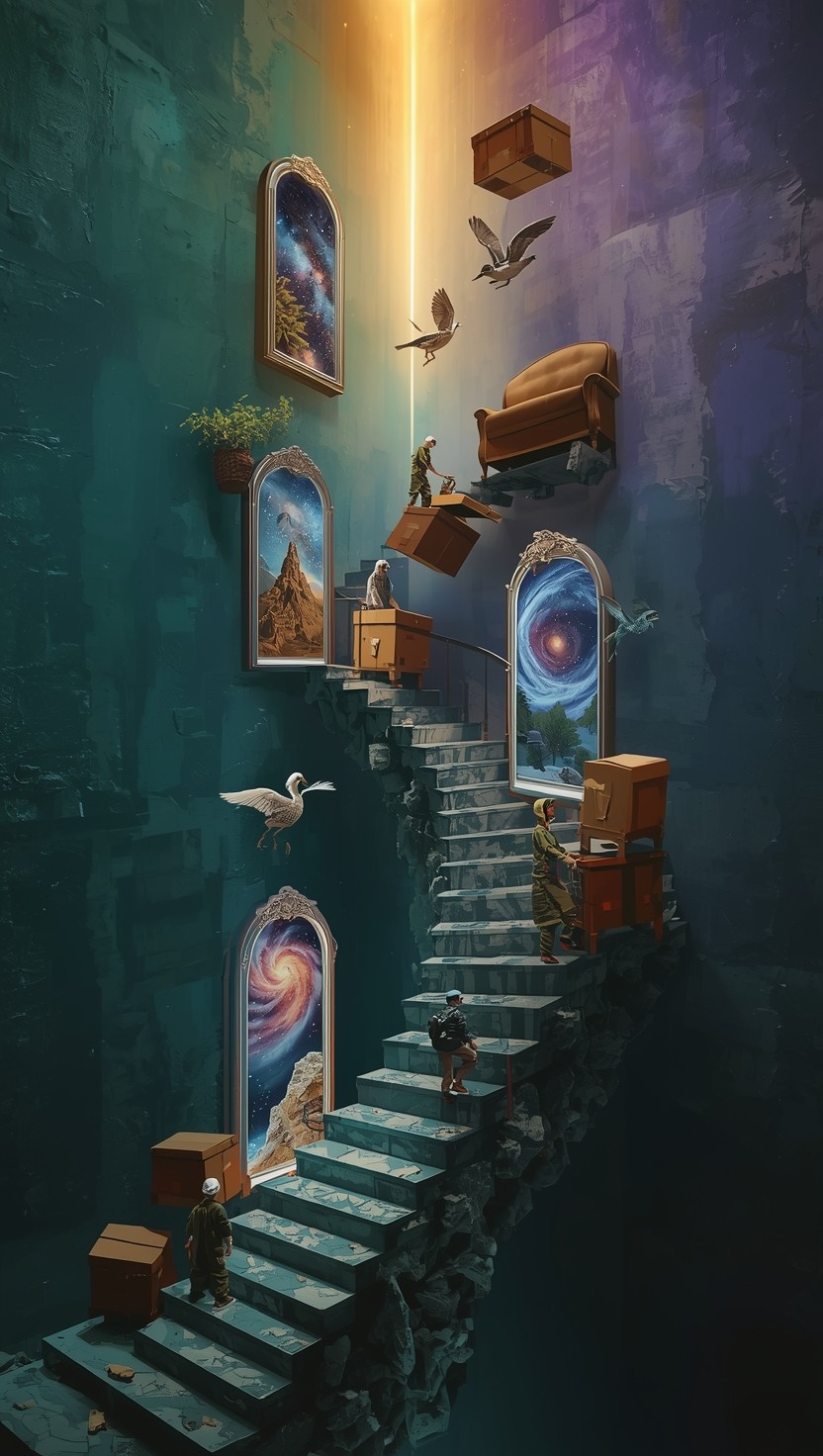 Free Moving Through Dimensions Photo - Surreal, Fantasy, Staircase ...