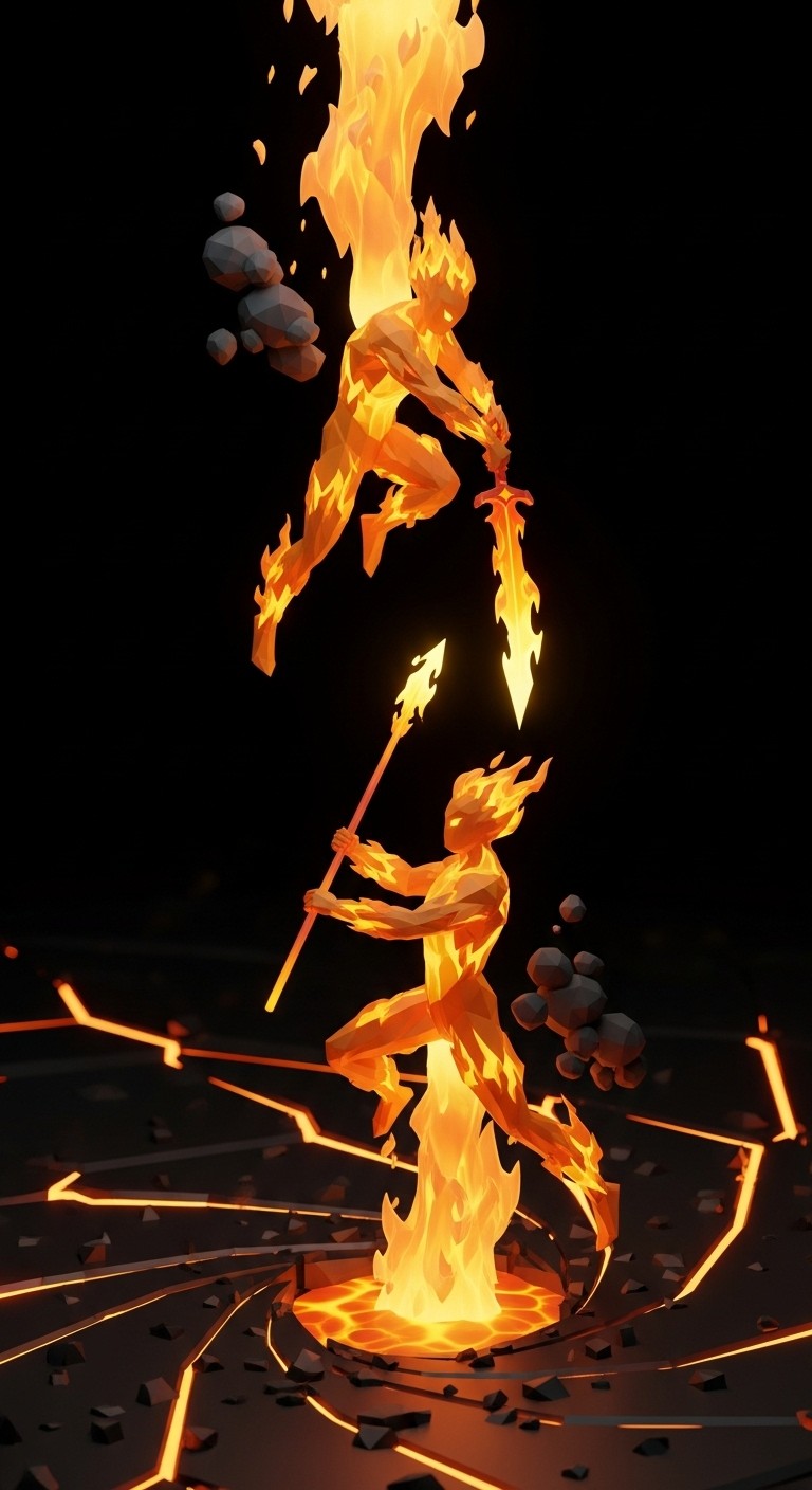 Free Fiery Warriors Clash Image Download at StockCake