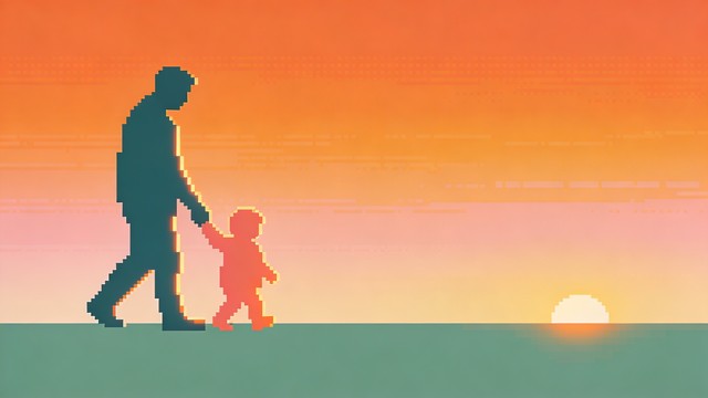 Free Sunset Walk Together Image - Father, Toddler, Sunset | Download at ...