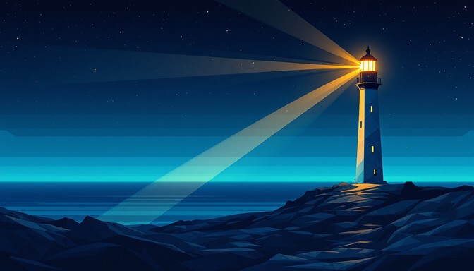 Free Lighthouse Guides Night Image - Lighthouse, Beacon, Ocean ...