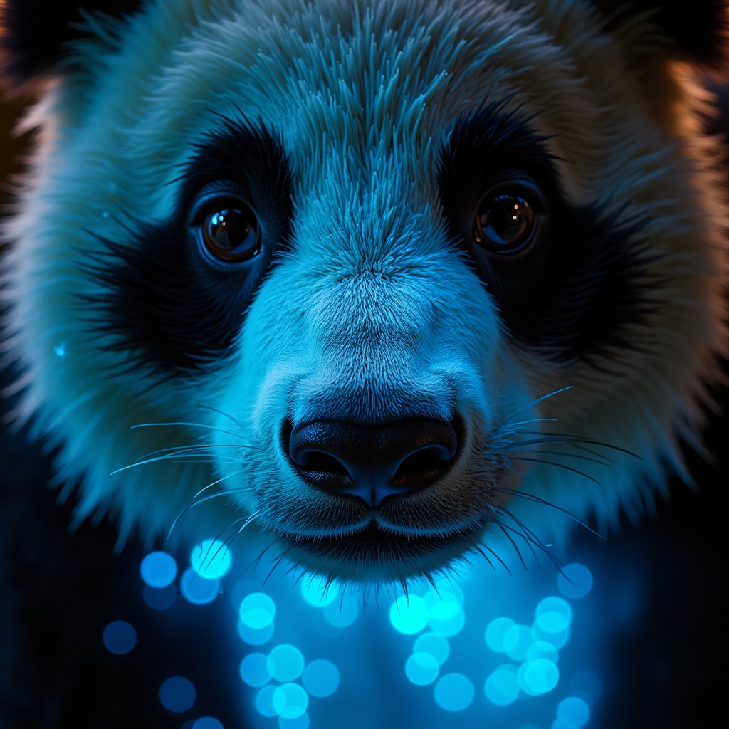 Free Glowing Blue Panda Image - Panda, Glowing, Blue | Download at ...