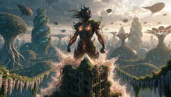 Solarpunk Vision Free Green Future Vision Image - Solarpunk, Anime, Futuristic ...