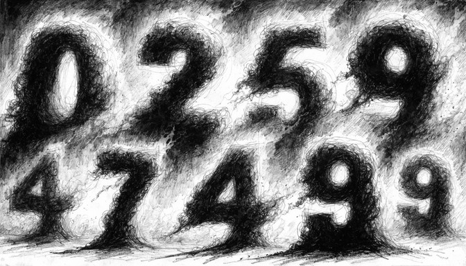 Free Charcoal Numbers Emerging Image - Charcoal, Sketch, Numbers ...