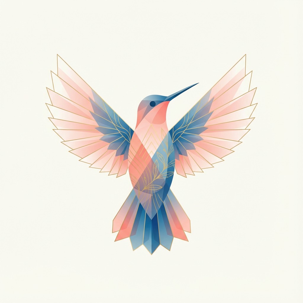 Hummingbird Geometry Free Geometric Hummingbird Flight Image - Hummingbird, Bird ...