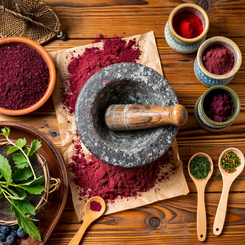 Free Berry Powder Preparation Image - Mortar, Pestle, Berries ...