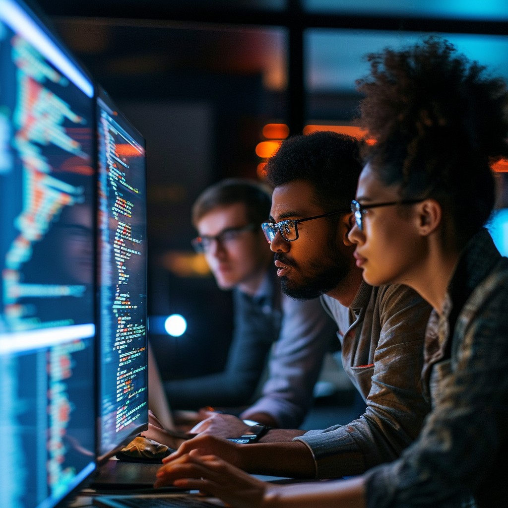 Free Focused Tech Team Image - Programming, Teamwork, Technology ...
