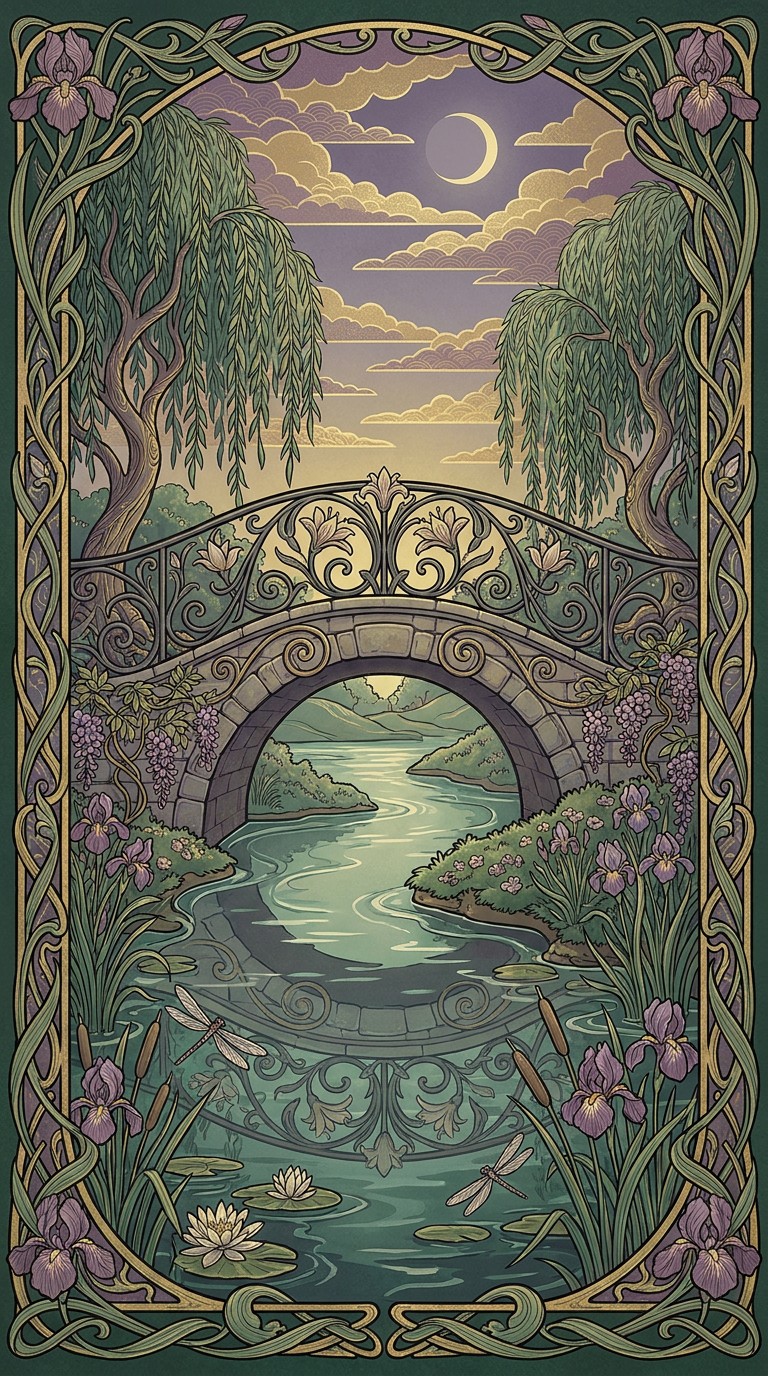 Free Enchanted Bridge Illustration Image - Bridge, Illustration, Nature ...