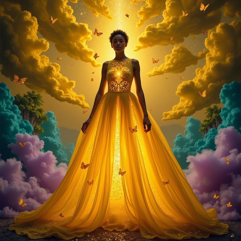 Dramatic Ethereal Free Radiant Ethereal Presence Image - Golden, Ethereal, Gown ...