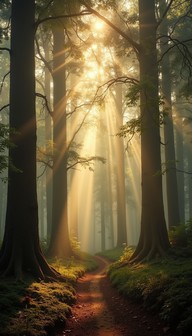 Free Enchanted Forest Path Image - Forest, Sunbeams, Path | Download at ...