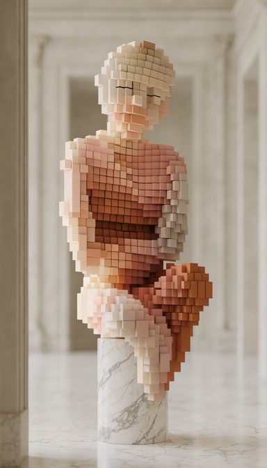 Free Geometric Voxel Sculpture Image - Voxel, Sculpture, Geometric ...