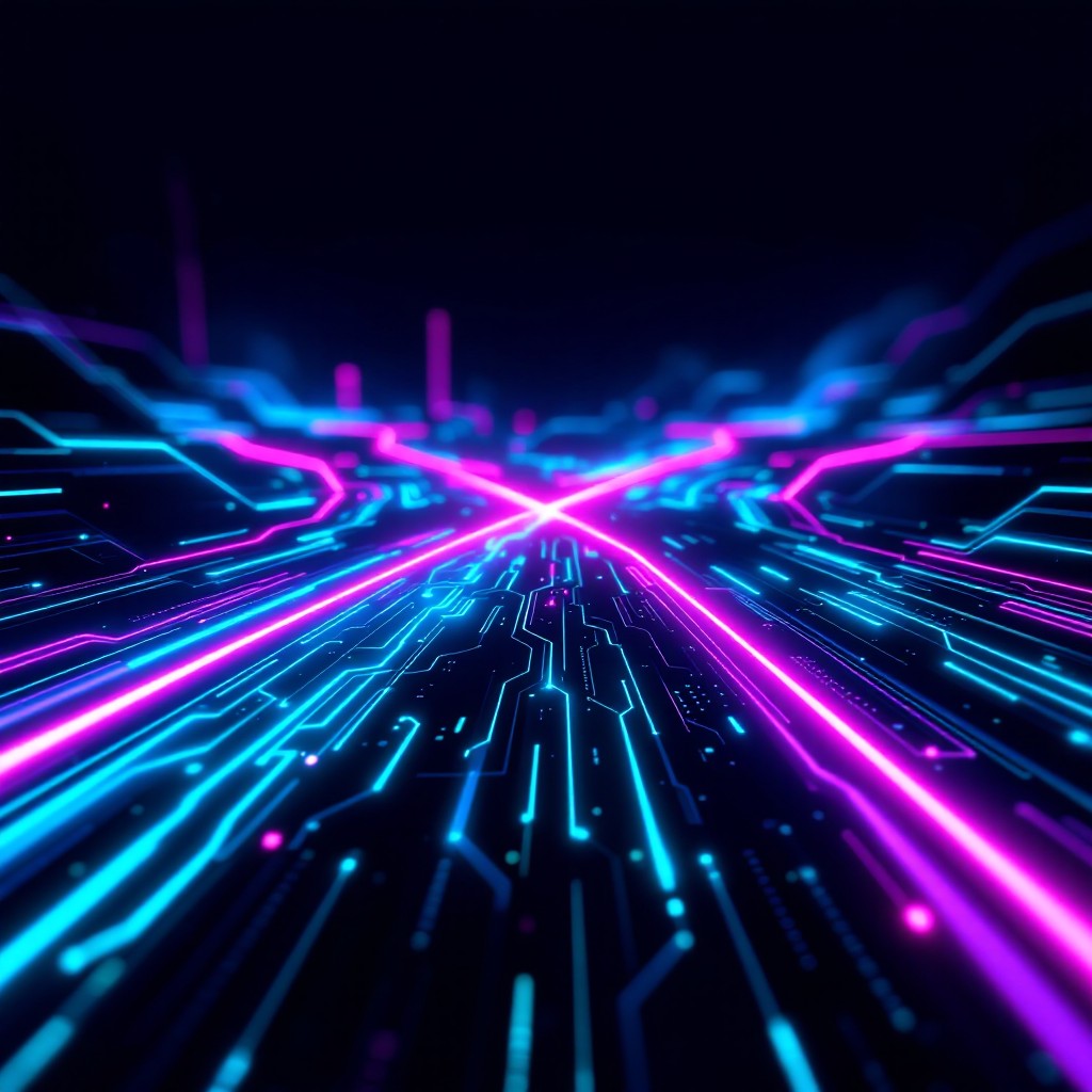 Neon Stream Free Neon Circuit Stream Image - Neon, Circuit, Cyberpunk | Download at ...