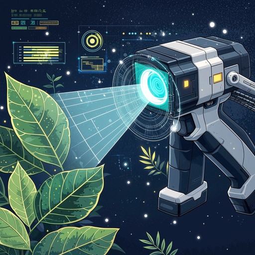 Leaf Tech Scanner Free Futuristic Plant Scanner Image - Futuristic, Scanner, Technology ...