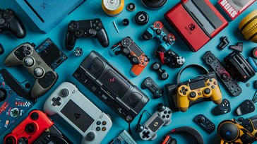 Video Game Controllers Collection Free Gaming Gear Overload Image - Gaming, Controllers, Headphones ...