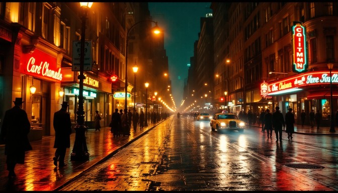 Free Rainy Vintage Night Image - Vintage, Retro, 1950s | Download at ...