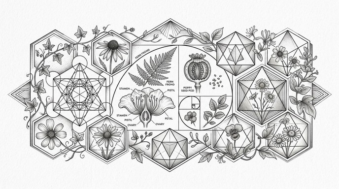 Free Geometry Meets Nature Image - Botanical, Geometry, Illustration ...