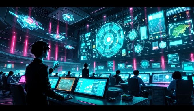 Free Cyberpunk Command Center Image - Cyberpunk, Anime, Futuristic ...