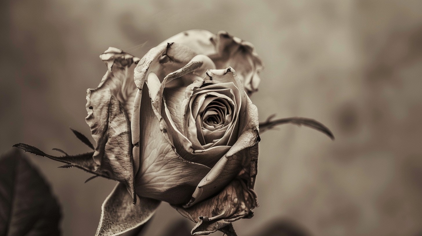 Free Faded Rose Elegance Image - Rose, Sepia, Petal | Download at StockCake