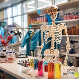 Crossbones Lab Free Skeleton in Lab Image - Skeleton, Laboratory, Colorful | Download ...