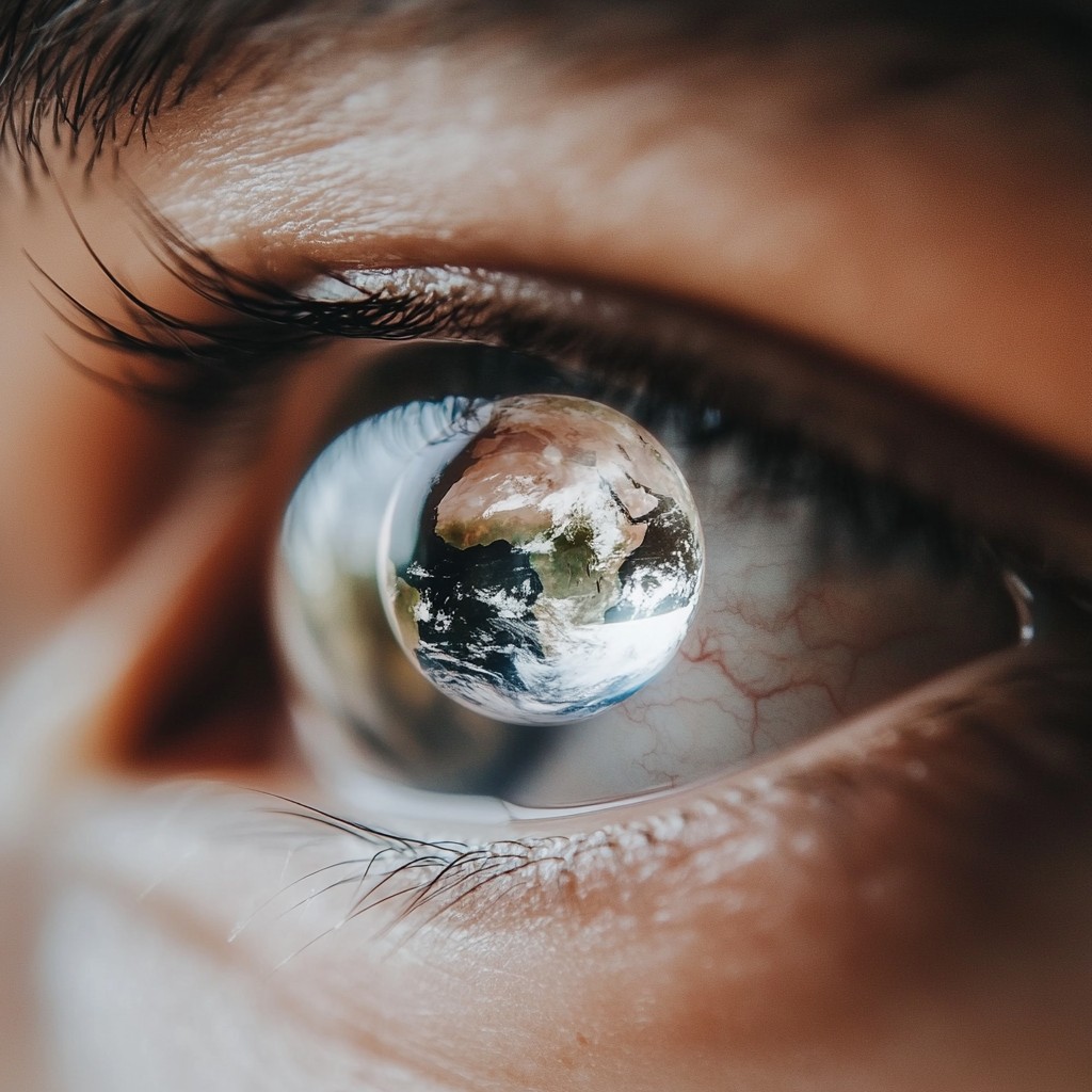 Free Eye reflecting Earth Image - Eye, Earth, Reflection