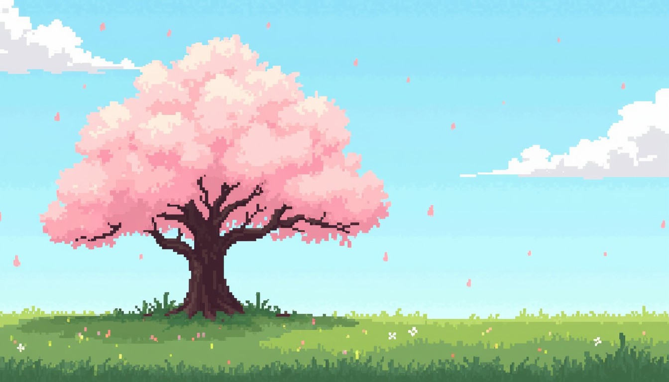 Free Pixelated Cherry Blossom Image - Pixel, Cherry, Blossom | Download ...