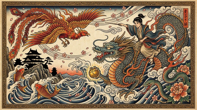 Japanese Wizard Free Magical Japanese Tattoo Image - Wizard, Dragon, Phoenix | Download ...