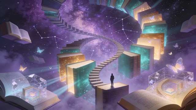 Free Infinite Library Dreams Image - Fantasy, Library, Surreal ...
