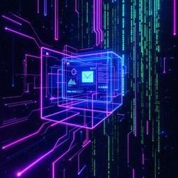 Violet Computer Interface Free Neon Circuit Interface Image - Cyberpunk, Interface, Holographic ...