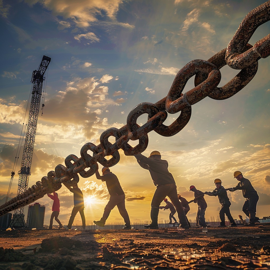 Free Teamwork Pulling Chain Image - Teamwork, Determination, Sunrise ...