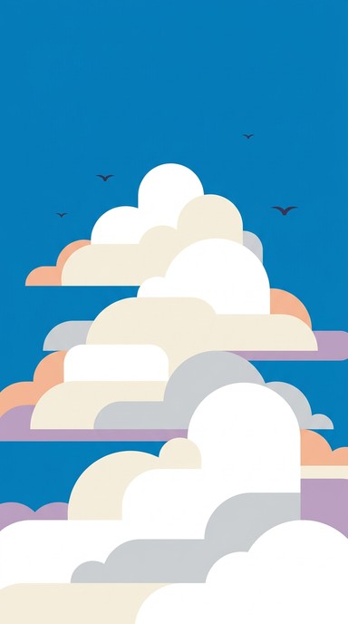 Free Geometric Cloud Illustration Image - Clouds, Illustration, Vector ...
