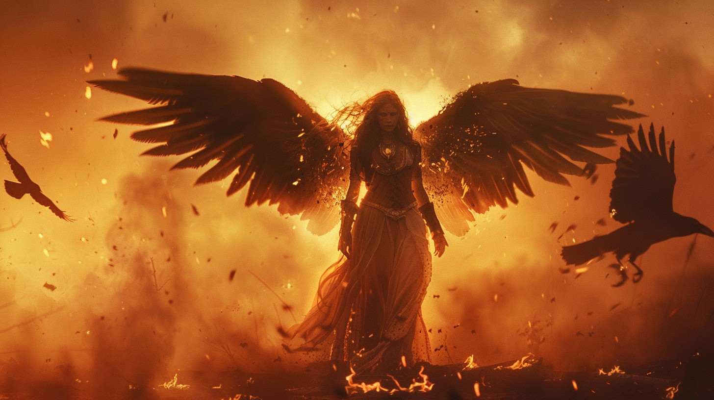 Free Fiery Angelic Rise Image - Angel, Wings, Fire | Download at StockCake