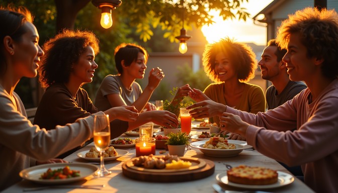 Free Golden hour feast Image - Sunset, Dinner, Gathering | Download at ...