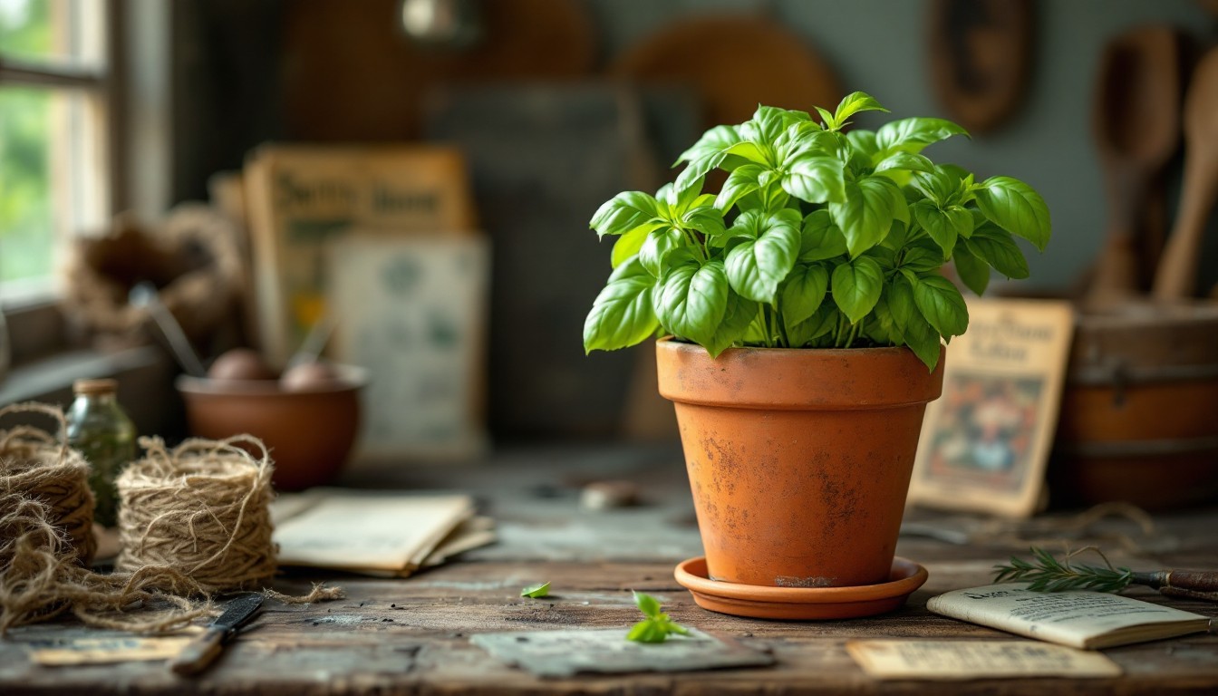 Free Vintage Basil Garden Image - Basil, Herb, Vintage | Download at ...